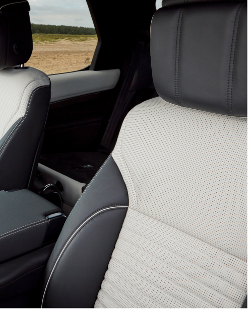 Close-up of Discovery seats.