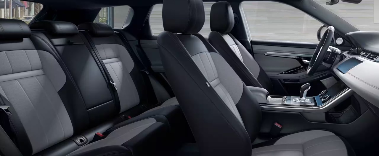 Full interior view of the Range Rover Evoque