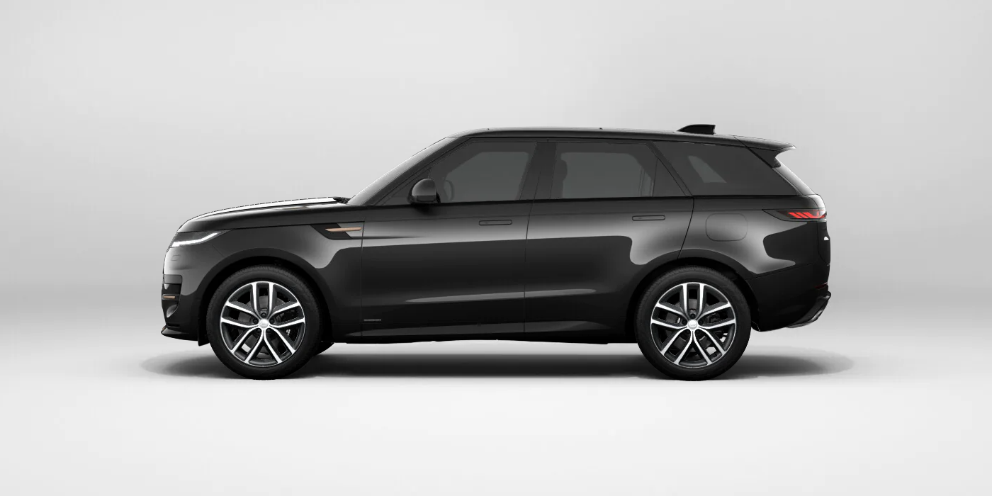 Profile of Range Rover Sport in Santorini Black