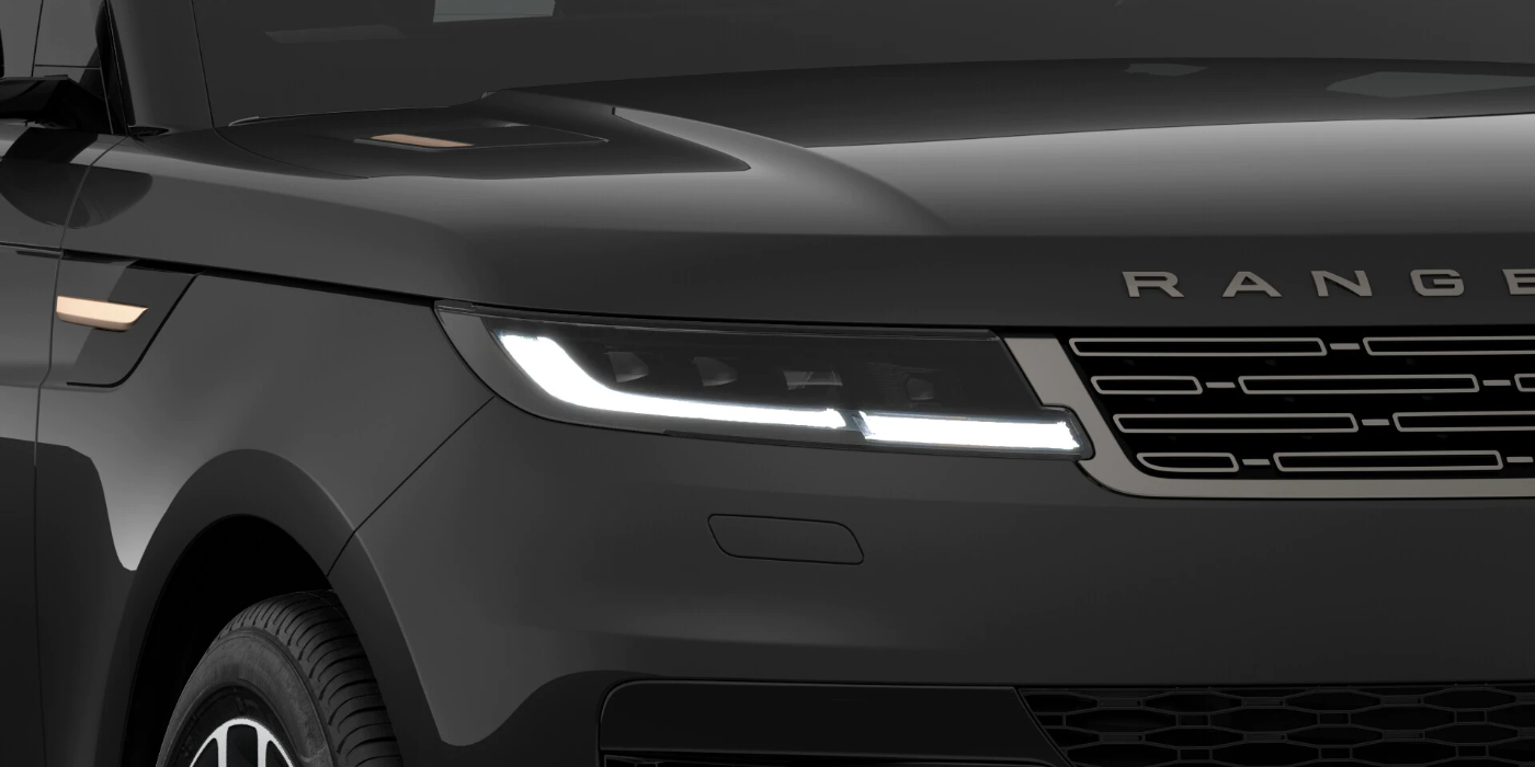 close up of the Santorini Black Range Rover Sport